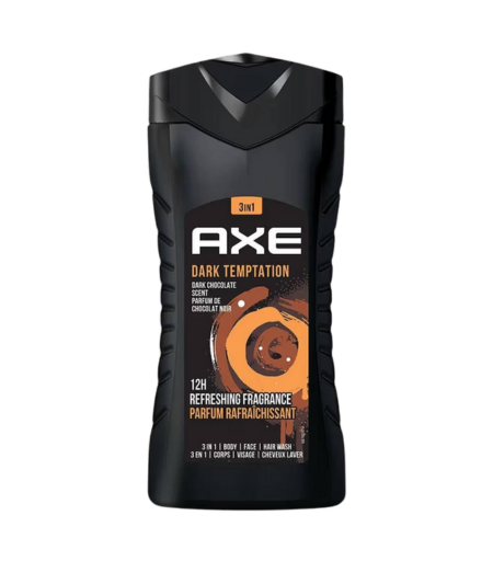 AXE Dark Temptation Shower Gel 250ml – 3 in 1 Body Wash for Men