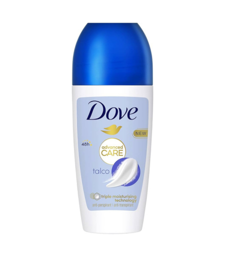 Dove Advanced Care Talco 48h Anti-Perspirant Deodorant Roll-On 50ml – Long-Lasting Freshness