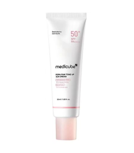 Medicube PDRN Pink Tone Up Sun Cream SPF50+ PA++++ – Brightening & Hydrating Sunscreen in Sri Lanka