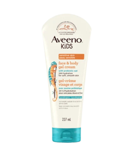 Aveeno Kids Face & Body Gel Cream 227ml – 24 Hour Hydration Aveeno Kids Face & Body Gel Cream 227ml – Gentle Moisturizer for Sensitive Skin in Sri Lanka