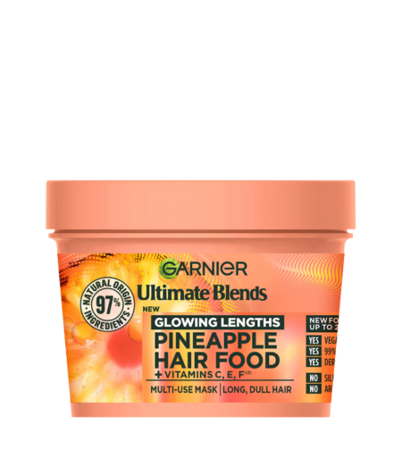 Garnier Ultimate Blends Hair Food Pineapple 3-in-1 Mask 400ml – Nourishing Vegan Hair Treatment Sri Lanka