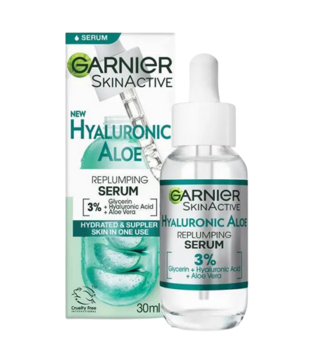 Garnier Skin Active Hyaluronic Aloe Replumping Serum 30ml – Hydrating Serum with Hyaluronic Acid & Aloe Vera in Sri Lanka