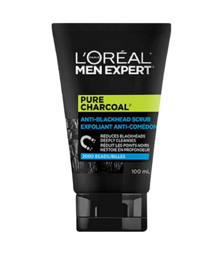 Loreal Men Expert Pure Charcoal Anti-Blackhead Scrub 100ml – Best Face Scrub for Men in Sri Lanka