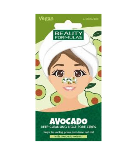 Beauty Formulas Nose Pore Strips with Avocado 6 Pcs – Blackhead Remover in Sri Lanka