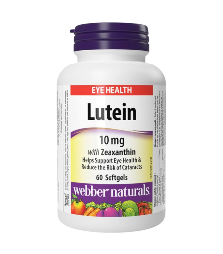 Webber Naturals Lutein 10mg with Zeaxanthin 60 Softgels