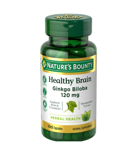 Nature's Bounty Ginkgo Biloba Capsules 120mg 180 Capsules 