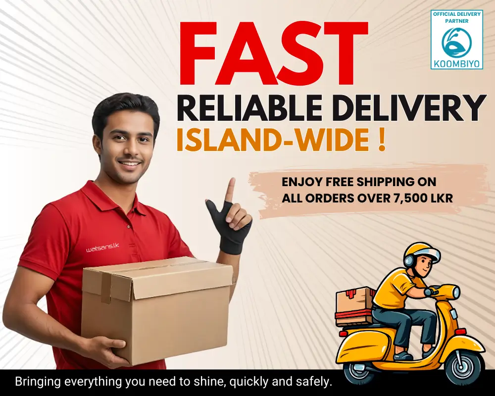 Fast and reliable island-wide delivery in Sri Lanka – Free shipping on orders over 7500 LKR from Watsans.lk