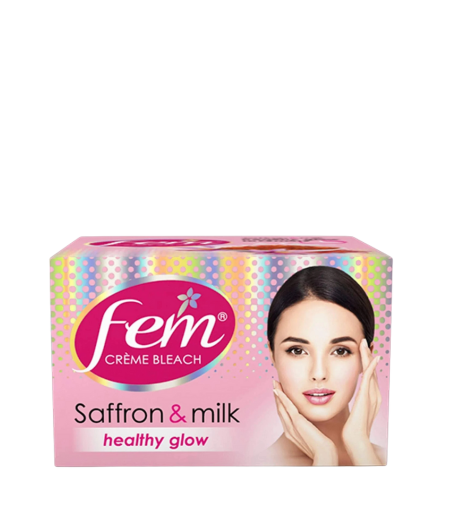 Fem Salon Professional Saffron Creme Bleach with Saffron & Milk 64g