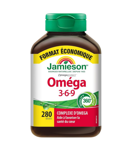 Jemieson Omega 3-6-9 Softgels - 280 Softgels for Heart and Cognitive Health