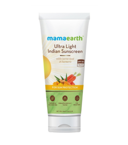 Mamaearth Ultra Light Indian Sunscreen SPF50+ 50g