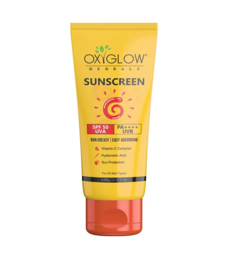 OxyGlow Herbals Sunscreen SPF 50 UPA | PA++++ UVB 60g