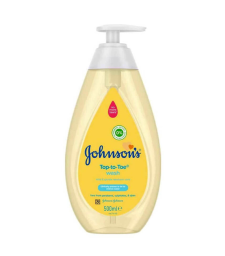 Johnsons Top to Toe Hair and Body Baby Bath 500ml