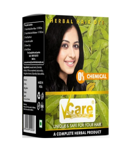 Vcare Natural Herbal Hair Dye Powder for Men and Women 60g