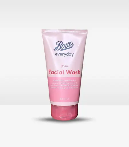 Boots Rose Face Wash 150ml – Gentle Rose Water Face Cleanser for Soft Skin