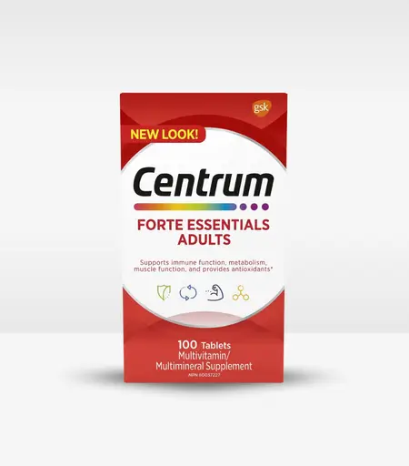 Centrum Forte Essentials Adults Multivitamin 100 Tablets