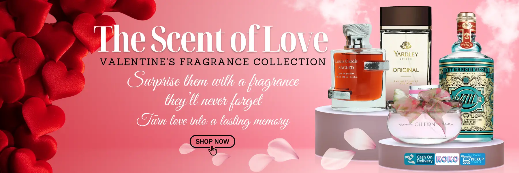 Valentine’s Day fragrance gift collection at Watsans.lk featuring luxury perfumes for men and women