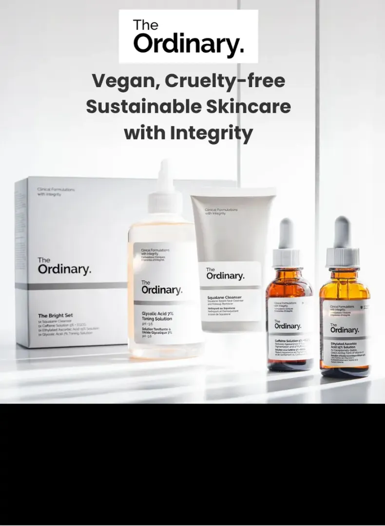 The Ordinary vegan and cruelty-free skincare products for sustainable and ethical skin care