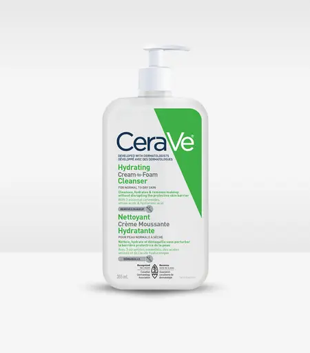CeraVe Hydrating Cream-to-Foam Cleanser 355ml - Watsans.lk