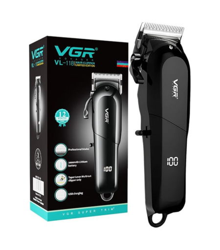 VGR Professional Corded & Cordless Hair Clipper V-118