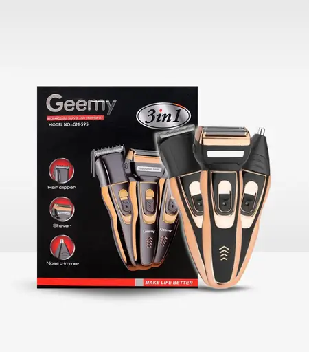 Geemy 3 in 1 Rechargeable Shaver and Trimmer Set GM-595