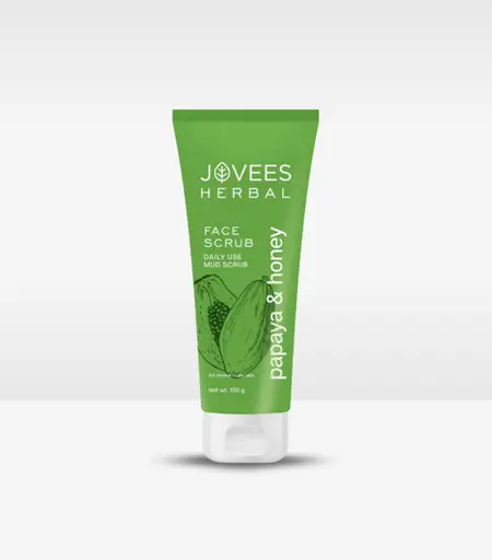 Jovees Papaya & Honey Face Scrub with Neem 100g for Normal to Dry Skin
