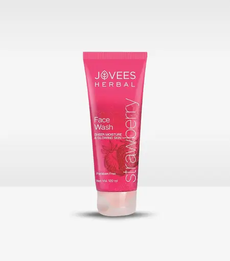 Jovees Strawberry Face Wash 120ml – Hydrating Cleanser for Dry Skin