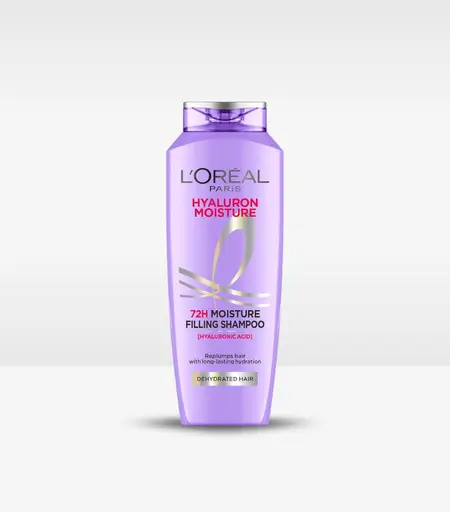 L’Oréal Elvive Hyaluron 72H Moisture Filling Shampoo 400ml bottle – front view
