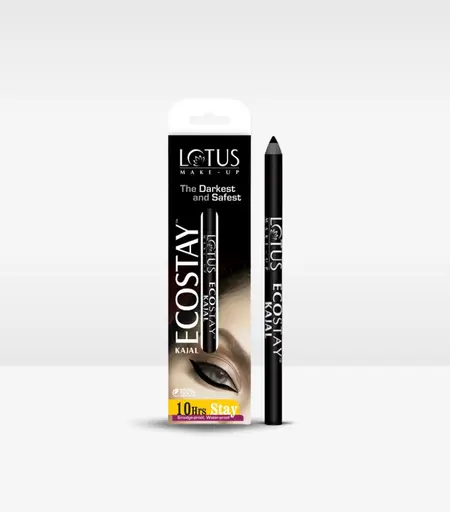 Lotus Herbals Ecostay Kajal 1.2g 10hrs Stay Black original product in Sri Lanka