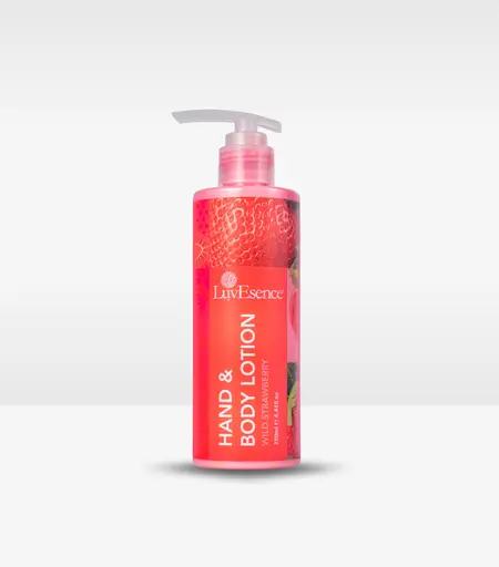 LuvEsence Wild Strawberry Hand & Body Lotion 250ml – Hydrating Moisturizer for Soft Skin Sri Lanka