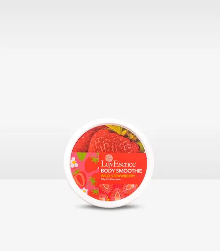 LuvEsence Wild Strawberry Body Smoothie 100g – Hydrating Body Moisturizer in Sri Lanka