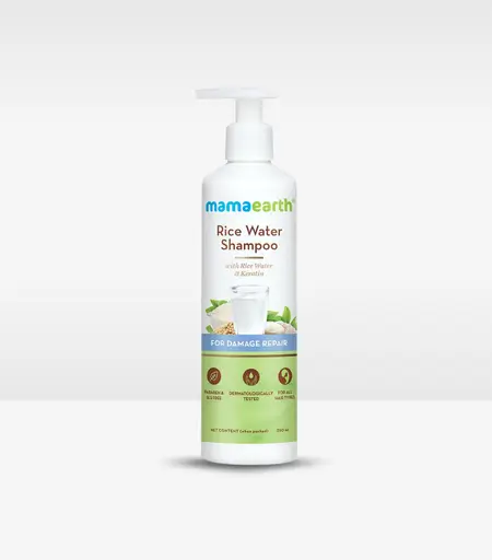 Mamaearth Rice Water Shampoo with Rice Water & Keratin For Damaged, Dry and Frizzy Hair 250ml