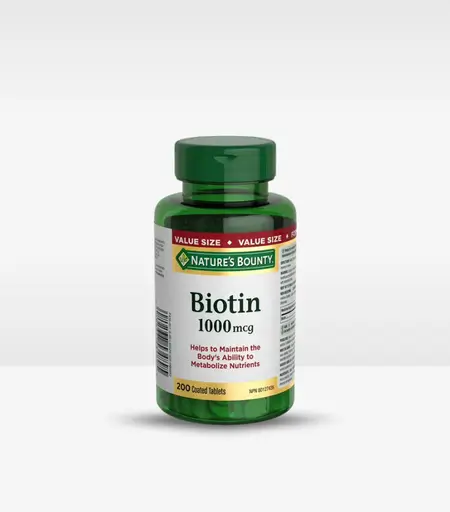 Nature's Bounty Biotin 1000mcg 200 Coated Capsules
