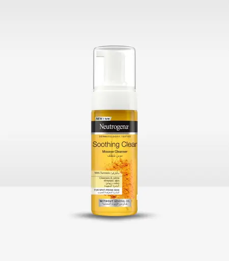 Neutrogena Clear & Soothe Oil-Free Mousse Cleanser 150ml bottle front view