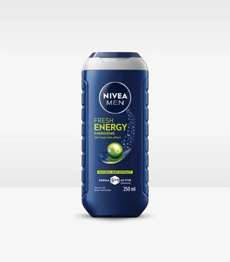 NIVEA Men Energy Shower Gel 250ml – 3 in 1 Body, Face & Hair Wash with Mint Extract in Sri Lanka