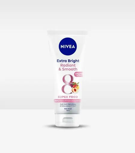 Nivea Extra Bright Radiant & Smooth Body Serum 180ml with 8 Superfoods and Sun Protection
