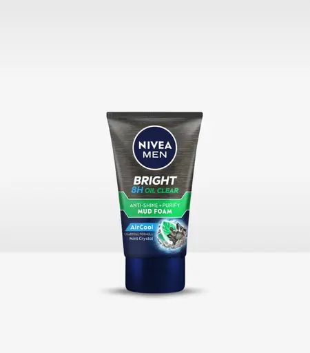 Nivea Men Bright Oil Clear Anti-Shine + Purify Mud Foam 100ml