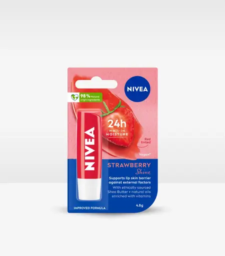 Nivea Strawberry Shine Lip Balm 4.8g – Moisturizing Lip Care with Natural Red Tint in Sri Lanka