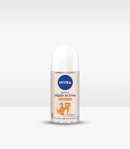 Nivea Hijab Active Bright & Dry 48H Anti-Perspirant Deodorant Roll On 50ml