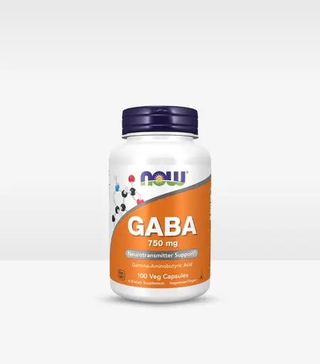 NOW GABA Extra Strength 750mg 100 Capsules – Natural Stress Relief & Relaxation Supplement in Sri Lanka