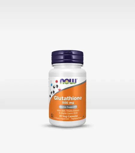 Now Glutathione 500mg 30 Veg Capsules – Antioxidant & Detox Supplement in Sri Lanka