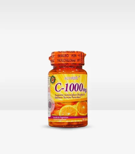 Acorbic Vitamin C-1000mg 30 Capsules bottle – immune support and antioxidant supplement