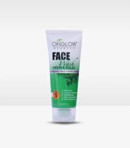 OxyGlow Neem & Tulsi Face Wash 100ml – Herbal Anti-Acne Face Wash in Sri Lanka