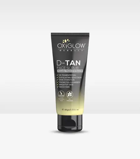 Oxyglow D-Tan Face Scrub 100g for Tan Removal and Bright Skin Sri Lanka