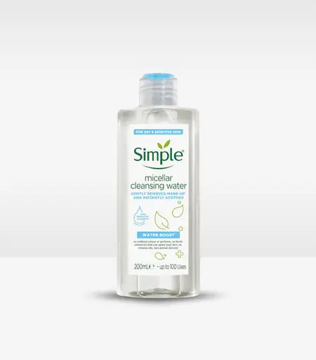 Simple Water Boost Micellar Cleansing Water 200ml – Gentle Makeup Remover for Sensitive Skin
