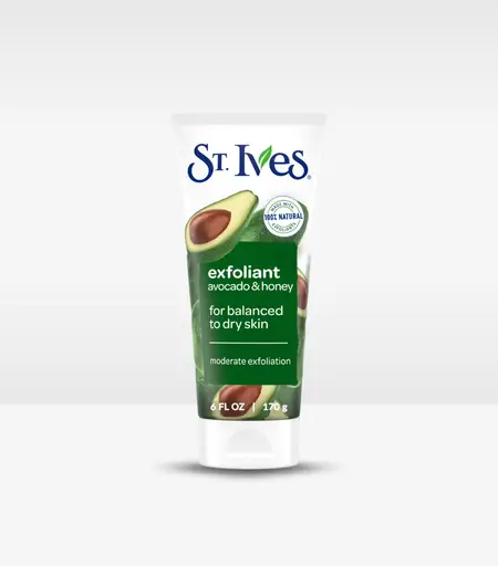 St.Ives Soft Skin Avocado & Honey Scrub 170ml – Gentle Facial Exfoliating Scrub Sri Lanka