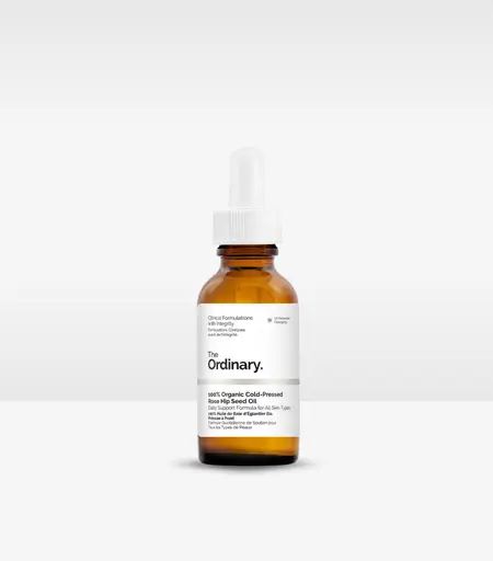 The Ordinary 100% Organic Cold-Pressed Rose Hip Seed Oil 30ml bottle front view