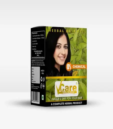 Vcare Natural Herbal Hair Dye Powder for Men and Women 200g – Herbal Hair Color Solution