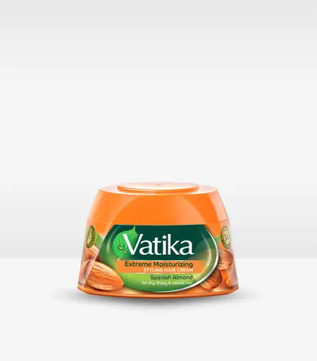 Vatika Naturals Extreme Moisturizing Styling Hair Cream with Spanish Almond 140ml - Hair Styling Cream for Moisturized Hair