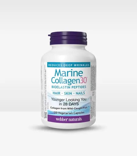 Webber Naturals Marine Collagen 30 Bioelastin Peptides Capsules 120