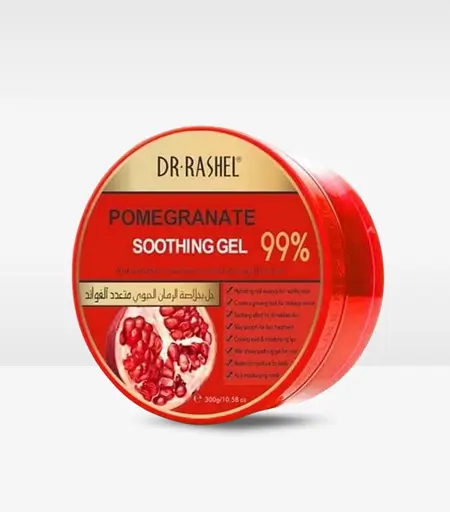 Dr Rashel Soothing Gel 99% Pomegranate 300g – Multi-Use Gel for Face, Body & Hair